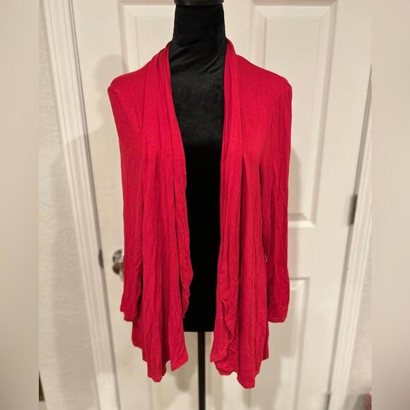 Apt. 9 Flowy Red Open Front Cardigan - Lightweight & Draped Size XL - Picture 1 of 6